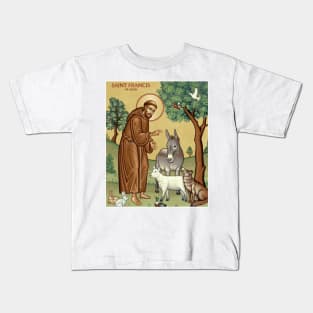 St. Francis of Assisi - Patron Saint of Animals Kids T-Shirt